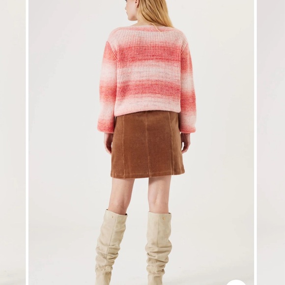 Garcia Cord Honey Brown Front Pocket Mini Skirt women size L - Picture 2 of 13